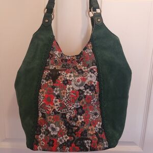 The Sak Green and Floral Shoulder Bag